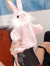 Boss gets a sex bunny in a box